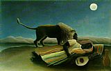 Henri Rousseau Sleeping Gypsy painting